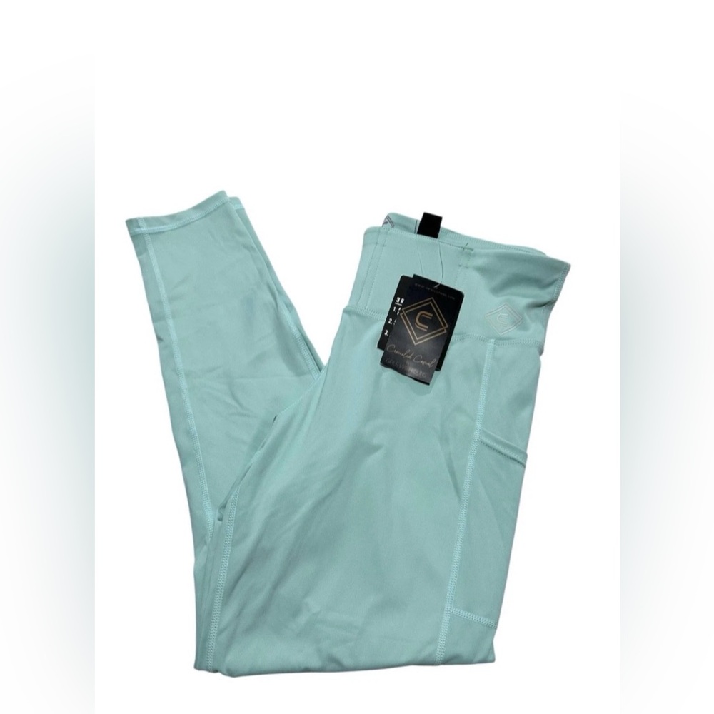 NWT GWG (Girls With Guns) Conceal Carry teal Leggings Women’s L